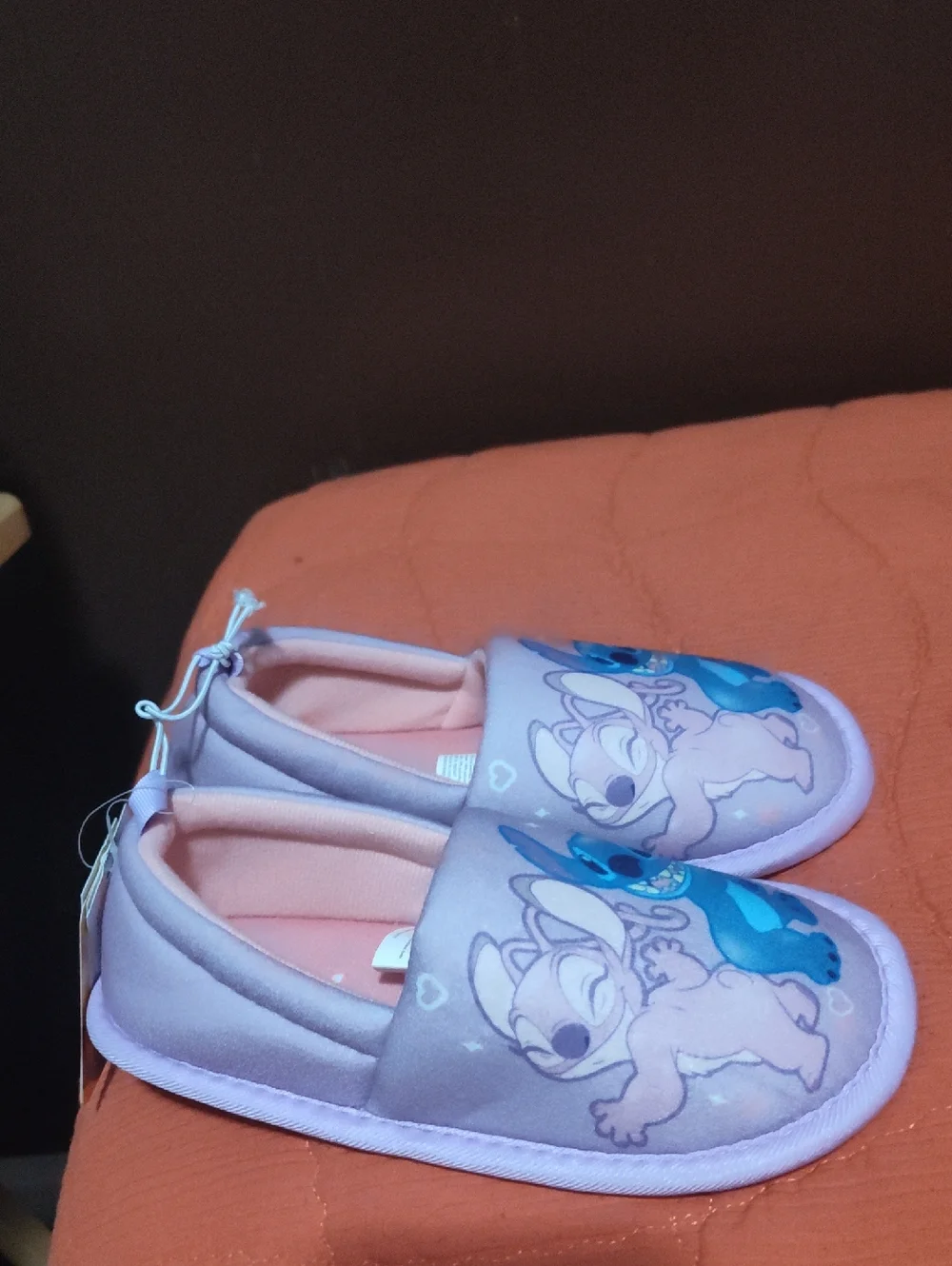 Girls' Stitch Slip-On Kids Shoes - Light Purple Slipper Sock